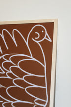 Print Aves - Ave marrón